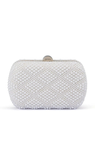 Claire Faux Pearl Clutch