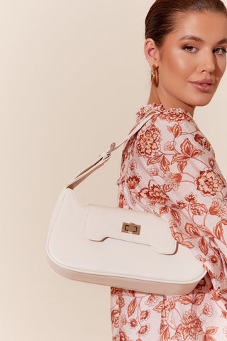 Fay Classic Clip Front Handbag - Stone