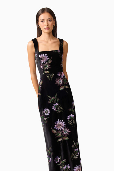Clio Gown - Black Multi