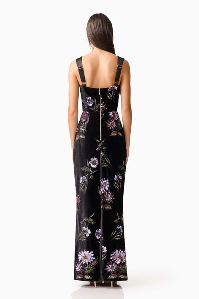 Clio Gown - Black Multi