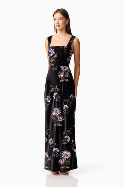 Clio Gown - Black Multi