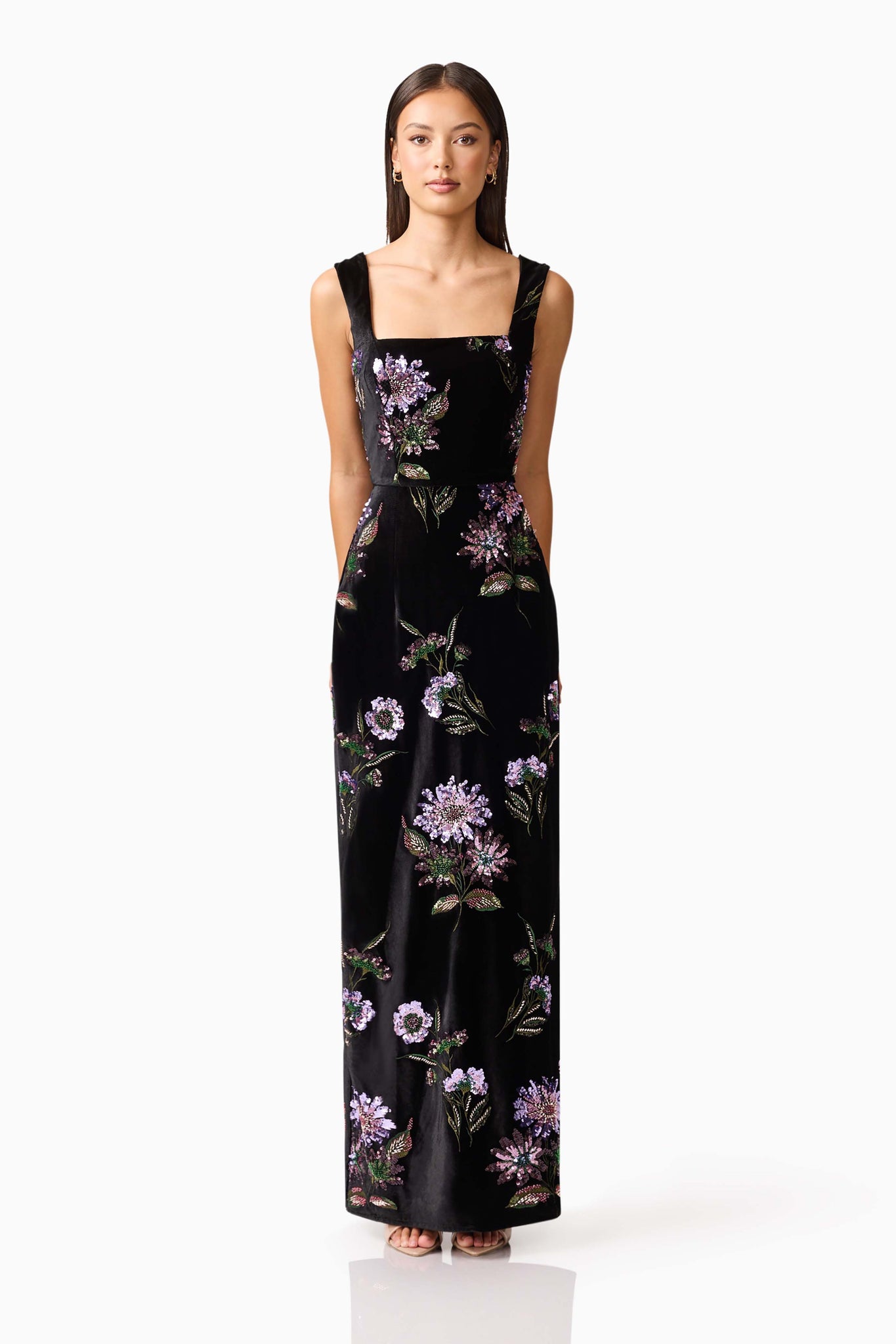 Clio Gown - Black Multi