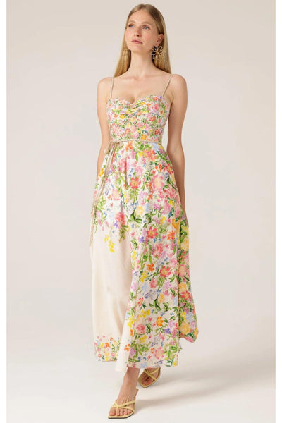 Cockatiel Maxi Dress - Ivory Floral SIZE 16 ONLY