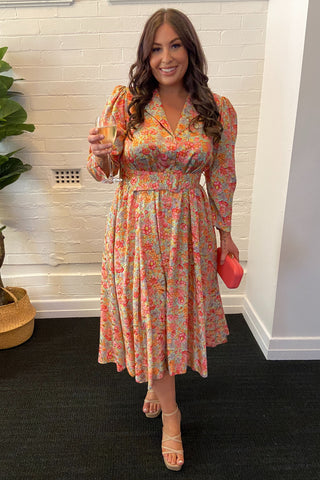 Cotton Jacquard Shirt Dress - Wildflowers