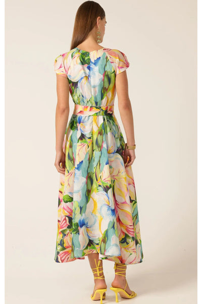 Dahlia Midi Dress - Watercolour Floral