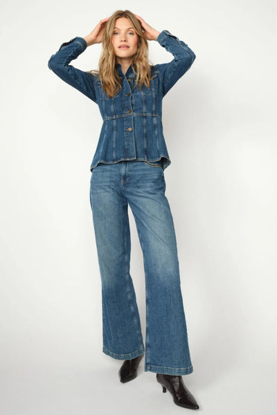 Dara Deco Jeans - Mid Blue