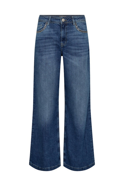 Dara Deco Jeans - Mid Blue