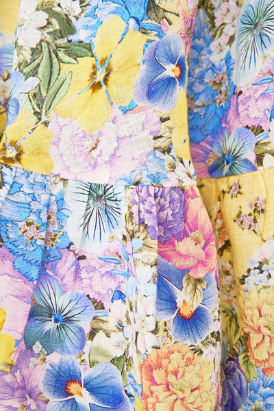 Darling Buds Ruffle Hem Halter Short Dress