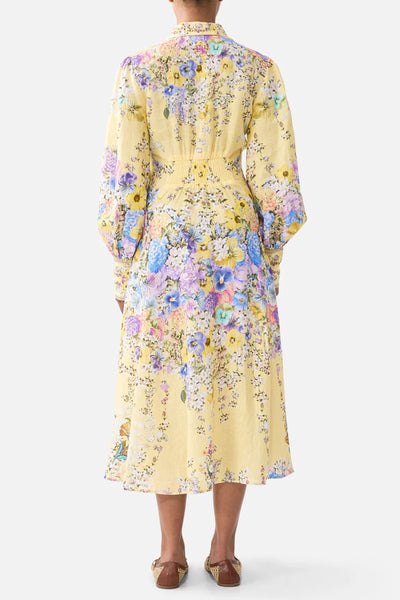Darling Buds Waist Tie Shirt Dress