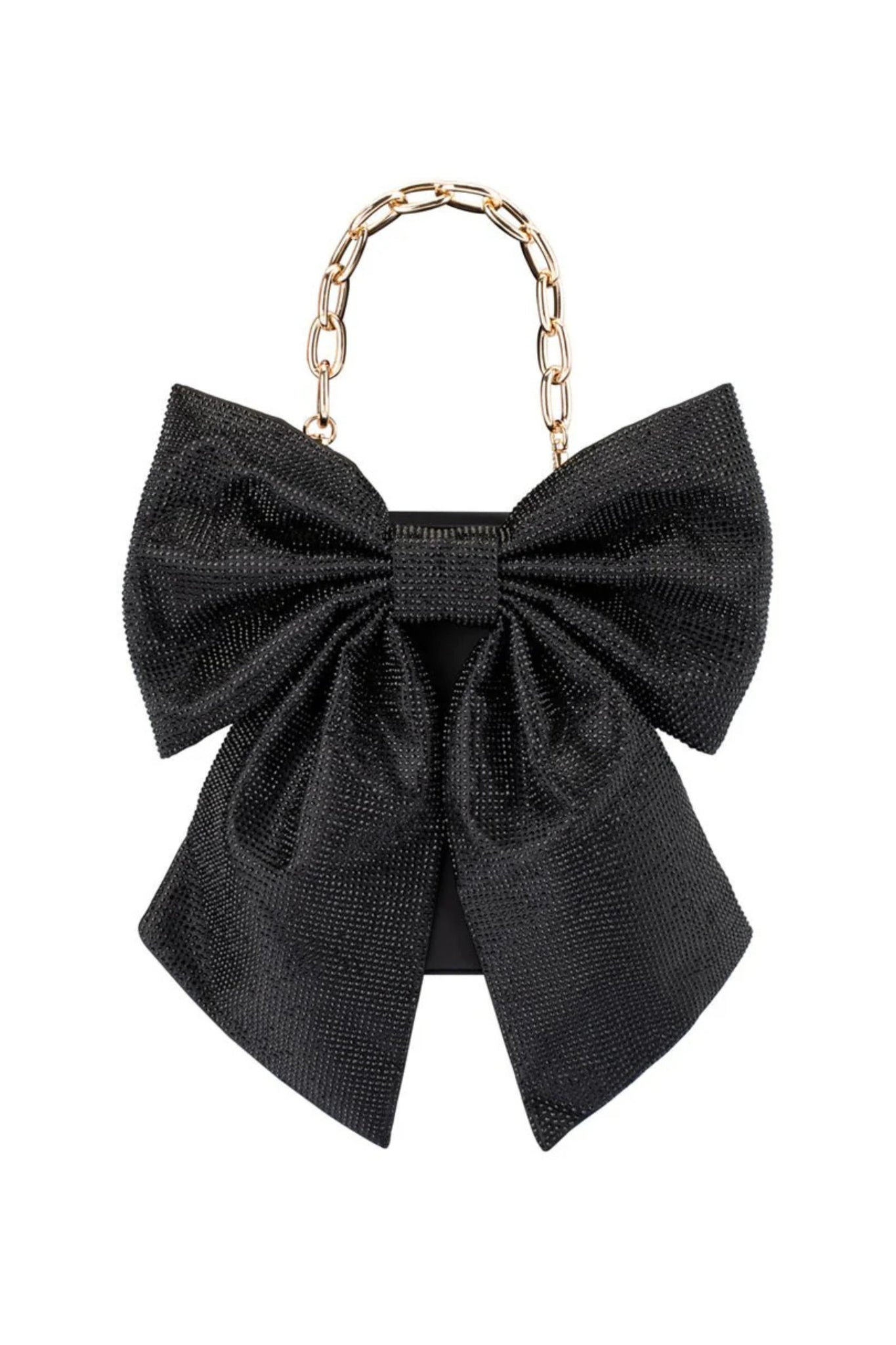 Drew Crystal Bow Bag - Black
