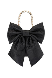 Drew Crystal Bow Bag - Black