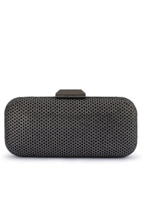 Edie Crystal Clutch - Gunmetal