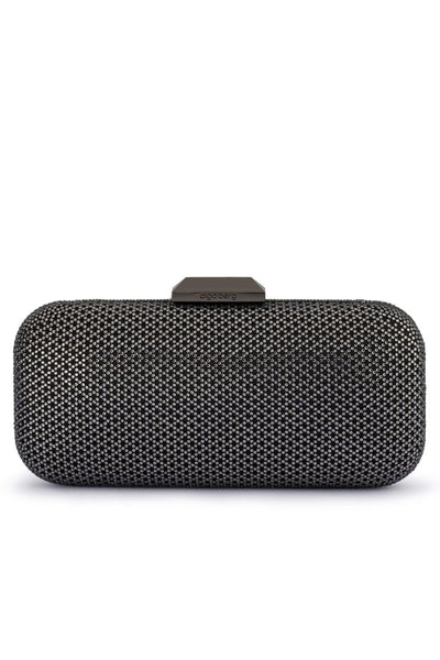 Edie Crystal Clutch - Gunmetal