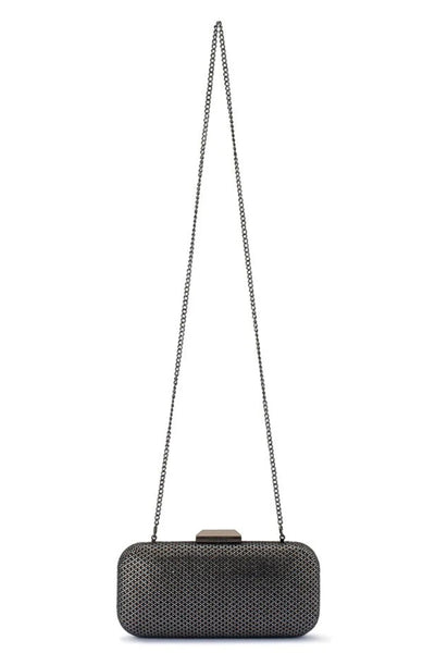 Edie Crystal Clutch - Gunmetal