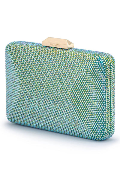 Edith Iridescent Clutch - Green
