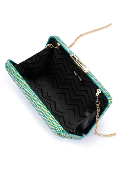 Edith Iridescent Clutch - Green
