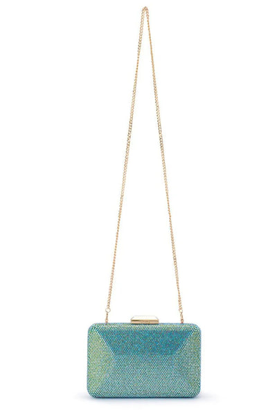 Edith Iridescent Clutch - Green