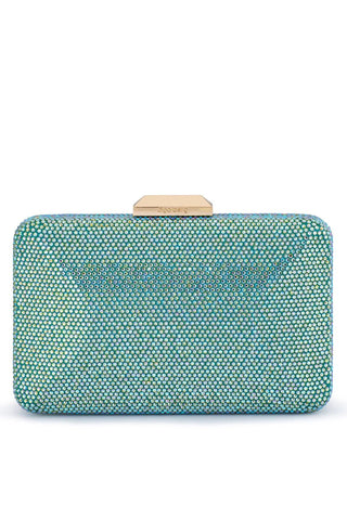 Edith Iridescent Clutch - Green