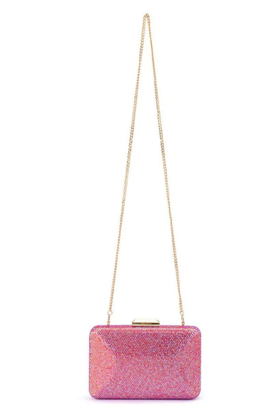 Edith Iridescent Clutch - Pink