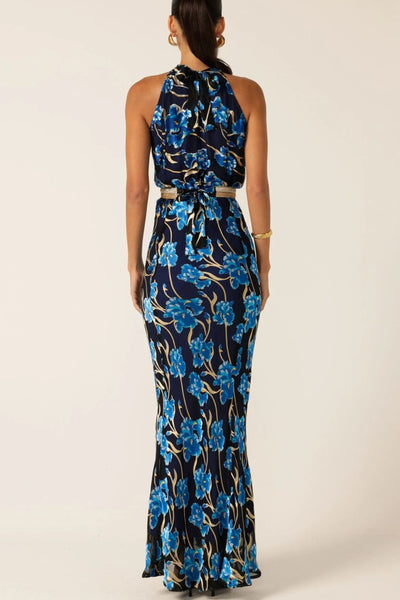 Elea Halter Bias Maxi - Blue Iris