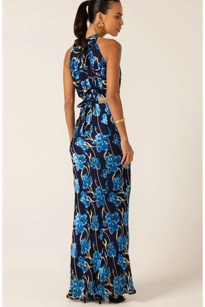 Elea Halter Bias Maxi - Blue Iris