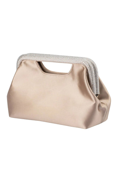 Eleanor Crystal Handle Bag - Natural