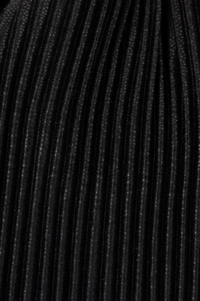 Elise Pleated Top Handle bag - Black
