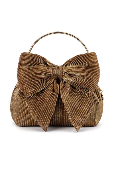 Elise Pleated Top Handle bag - Bronze