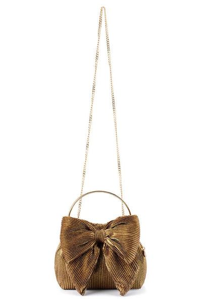 Elise Pleated Top Handle bag - Bronze