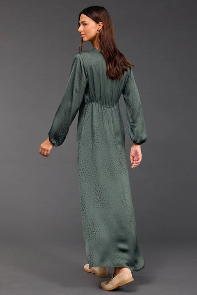 Eliza Jacquard Dress - Green