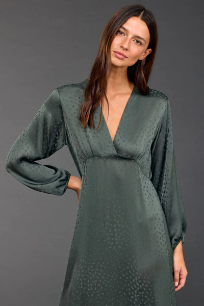 Eliza Jacquard Dress - Green