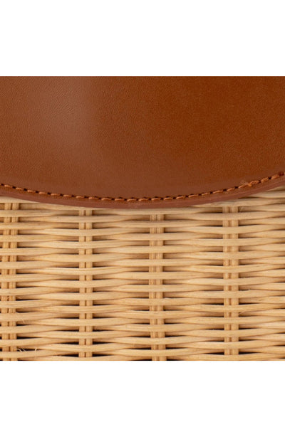Elle Wicker Top Handle - Tan
