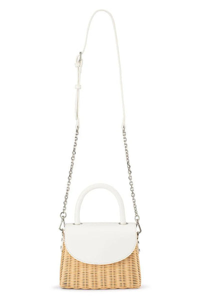 Elle Wicker Top Handle - White
