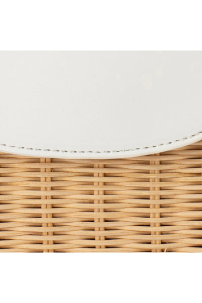 Elle Wicker Top Handle - White