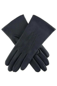 Emma Three Point Leather Gloves - French Navy