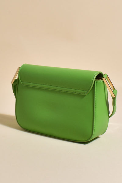 Emmie Self Buckle Crossbody Bag - Green