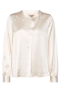 Enfa Satin Blouse - Ecru