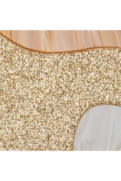 Erika Acrylic Wave Bag - Gold Natural