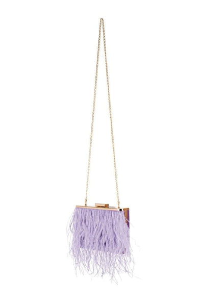 Estelle Feather Clutch - Lilac