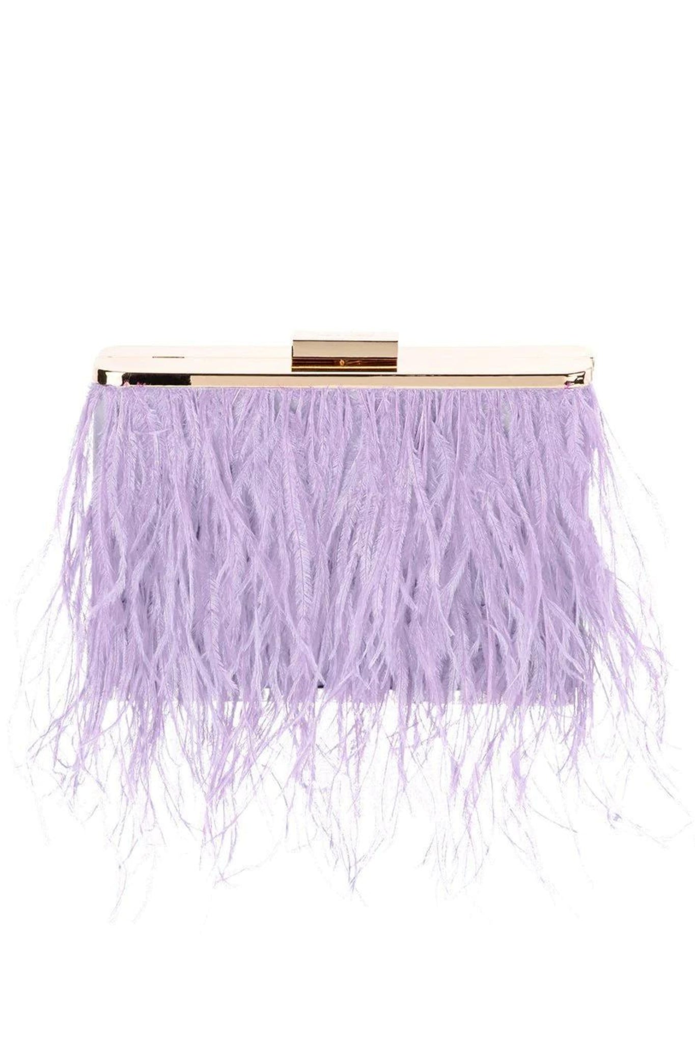 Estelle Feather Clutch - Lilac