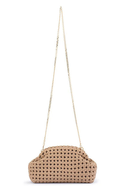 Everly Hand Woven Clutch - Natural