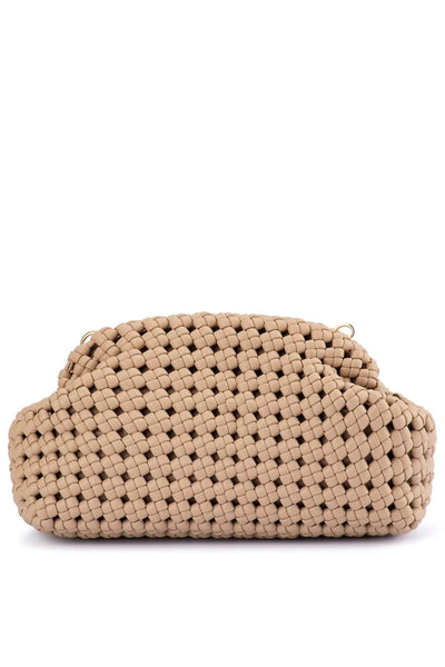 Everly Hand Woven Clutch - Natural