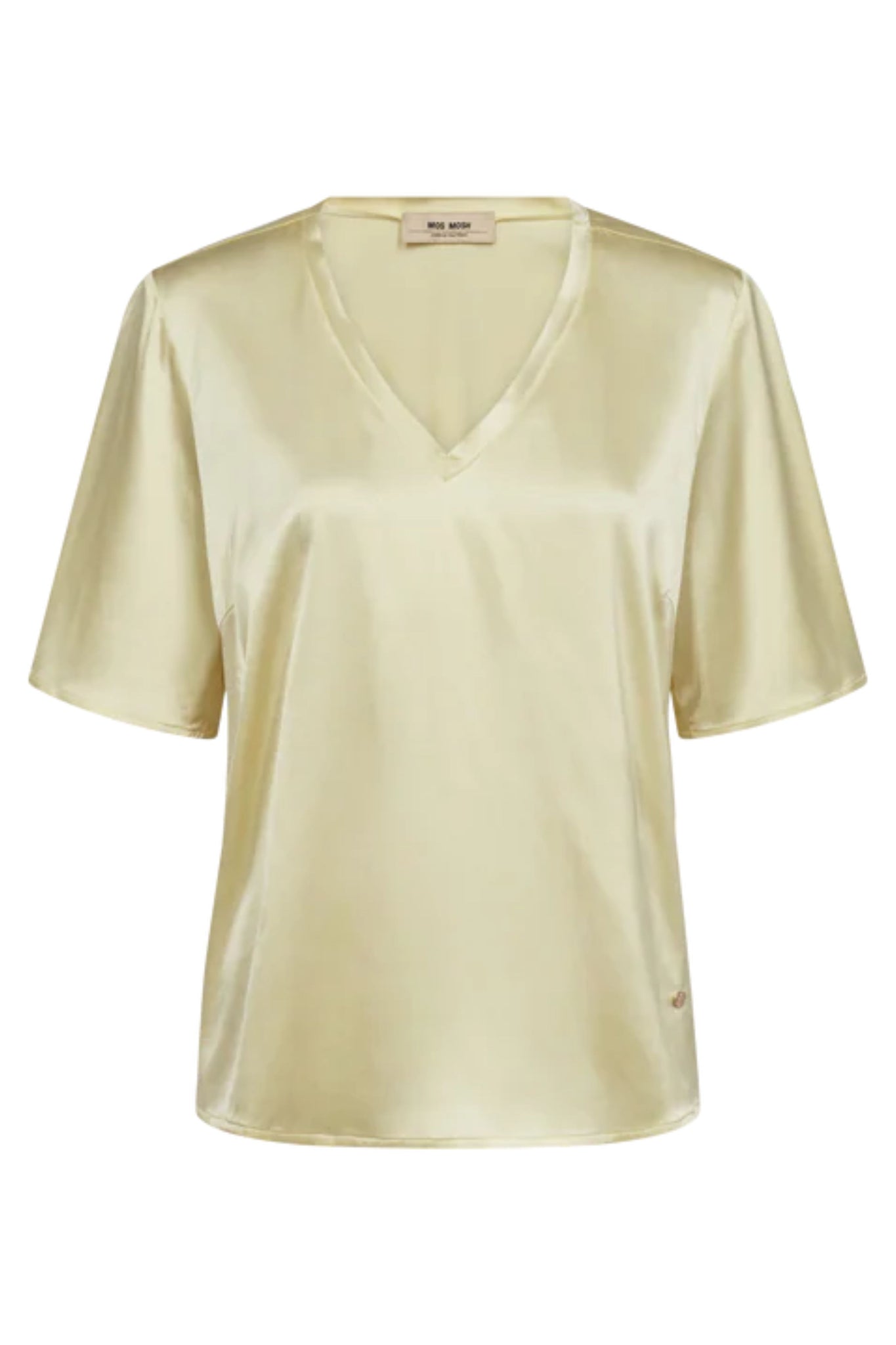 Evie V-Neck Satin Blouse - French Vanilla