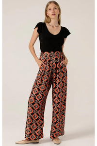 Fieldfare Pant - Black Coral Tan Geo