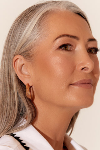 Five Row Mini Ball Hoops - Gold