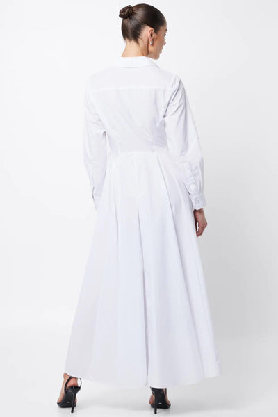 Fixation Maxi Shirt Dress - White SIZE 16 ONLY