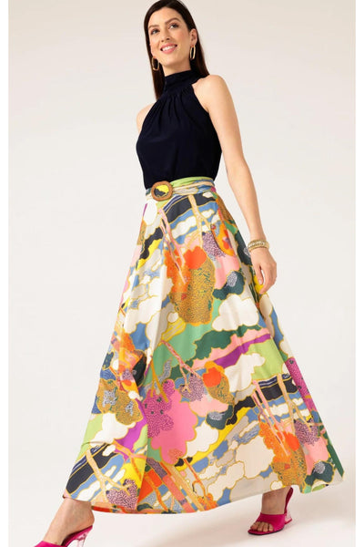 Florida Maxi Skirt - Multi Colour Cloud