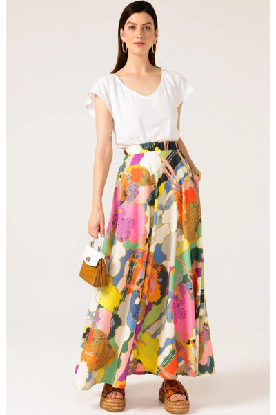 Florida Maxi Skirt - Multi Colour Cloud