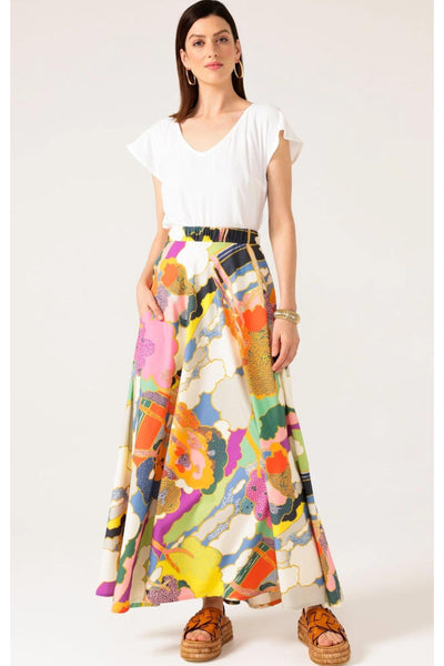 Florida Maxi Skirt - Multi Colour Cloud