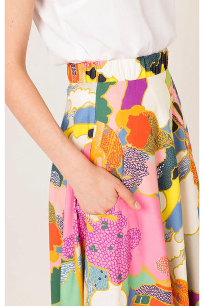 Florida Maxi Skirt - Multi Colour Cloud